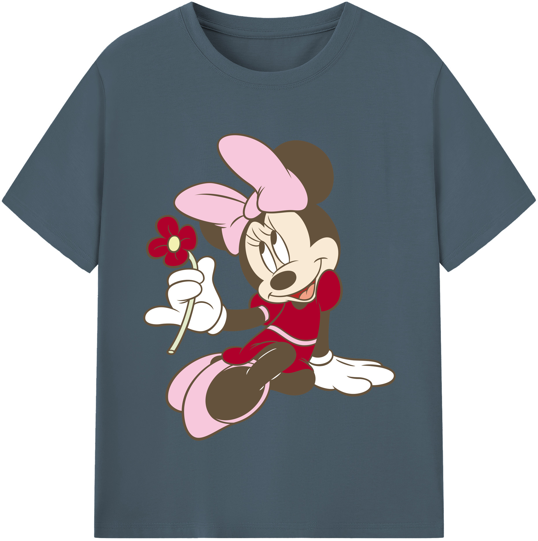 （画像用） ミッキーマウス Mickey Mouse 綿100％半袖Tシャツ（フロントプリント）